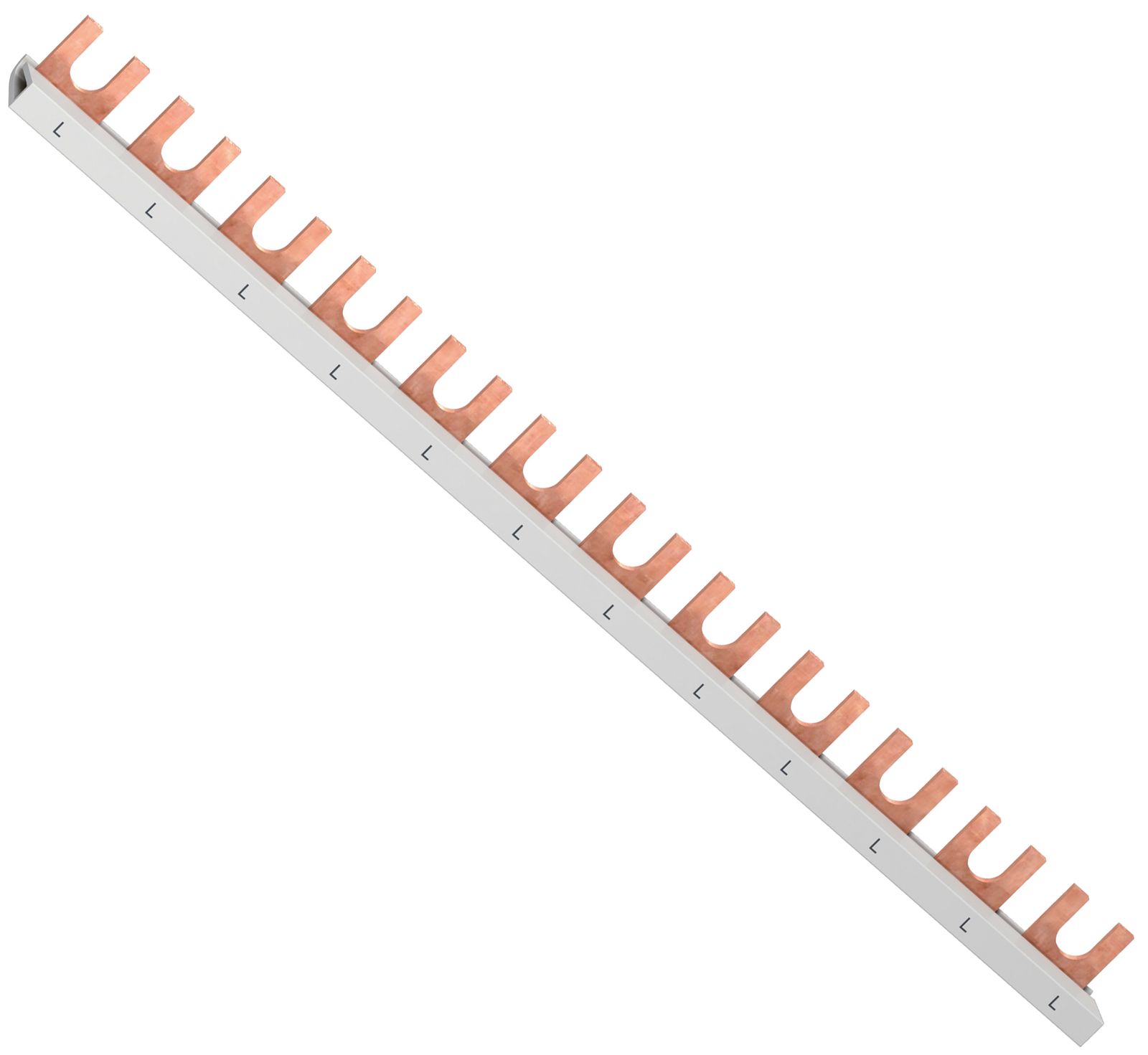 Phasenschiene 3ph 18mm Acti9 166mm 10qmm 63A Gabel Isoliert