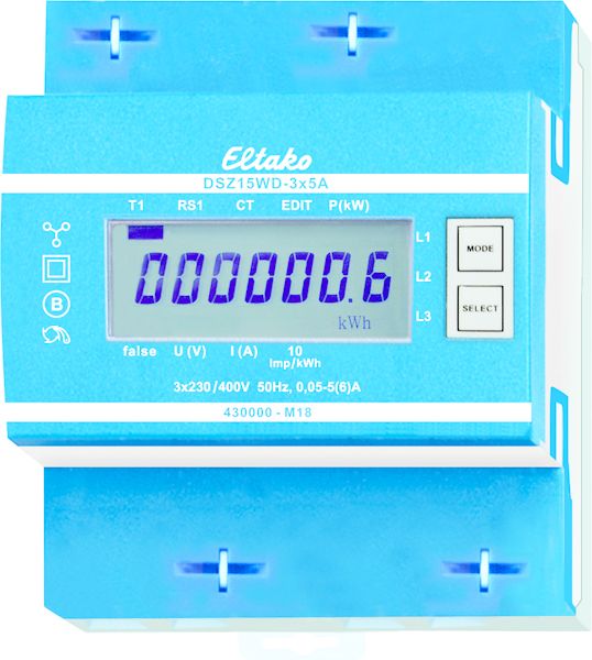 Messwandlerzähler Vierlei elektr digi S0 geeicht B 5A 230V/N-L 400V/L-L Eintarif