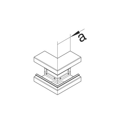 Außeneck GEB-K 68x170mm UT 90° Kst unbeh gra-sw gra/sw RAL9011