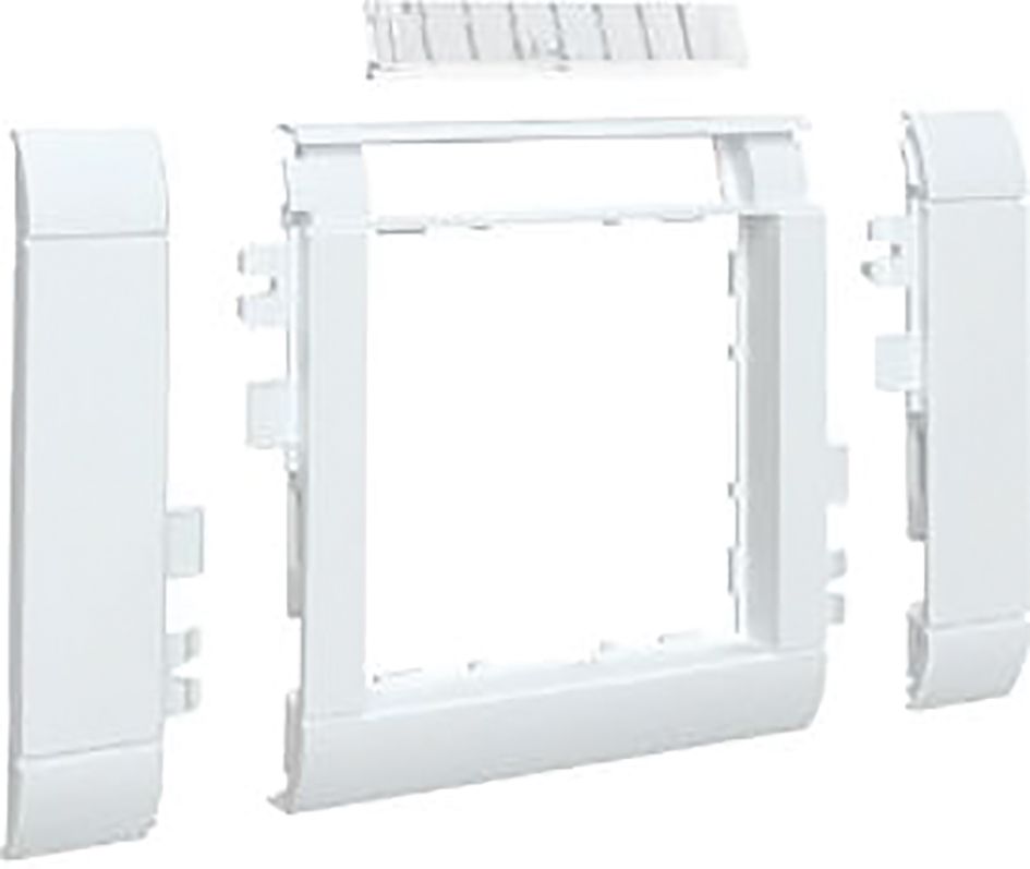 Geräteblende GEB-K 1f 80mm Kst gra-sw hfr BSF gra/sw Mit Beschriftungsfeld