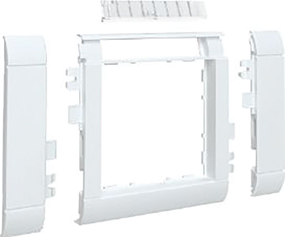 Geräteblende GEB-K 1f 80mm Kst alu hfr BSF Mit Beschriftungsfeld
