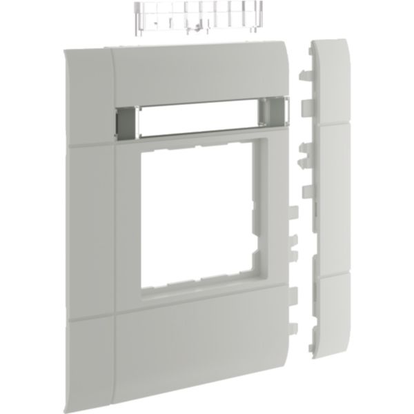 Geräteblende GEB-K 1f 120mm Kst lgr hfr BSF Mit Beschriftungsfeld