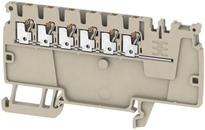 Verteilerblock 0,5-1,5qmm 1Etage 6kl bg 17,5A TS35 Hutschiene TH35