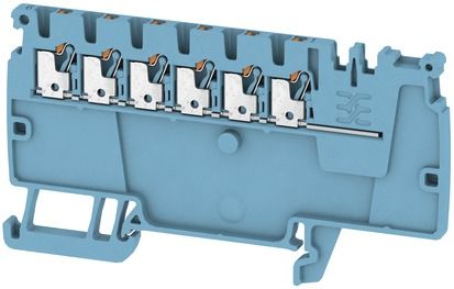Verteilerblock 0,5-1,5qmm 1Etage 6kl bl 17,5A TS35 Hutschiene TH35