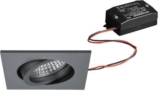 LED-Einbaustrahler 6W 3000K 730lm Konv ti mt 1LED Alu IP20 RF:hochglänzend
