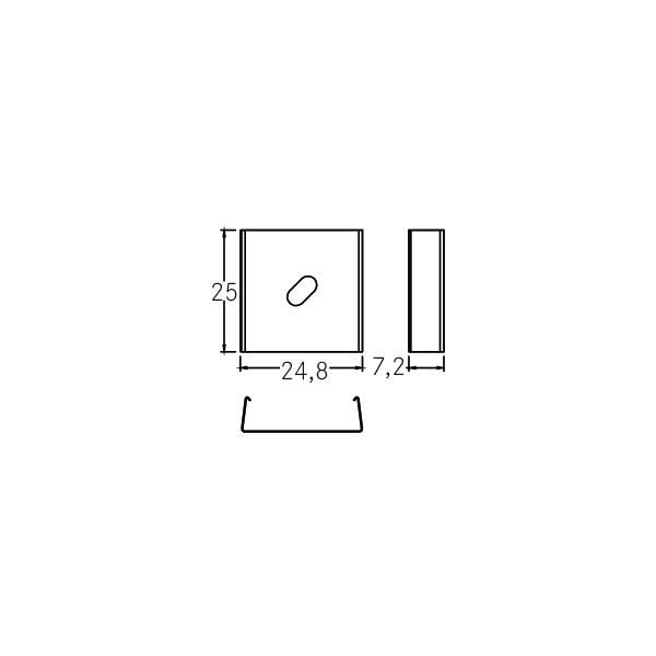 Befestigungsset alu L25mm B24,8mm H7,2mm