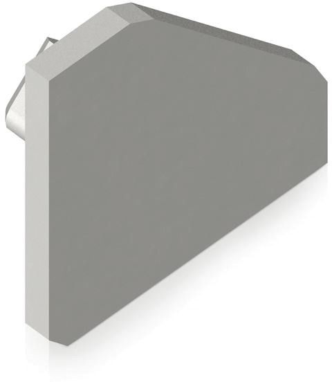 Endkappe alu L17,5mm B17,5mm H4,5mm