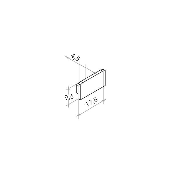 Endkappe ws Kst L6,9mm B17,5mm H4,5mm