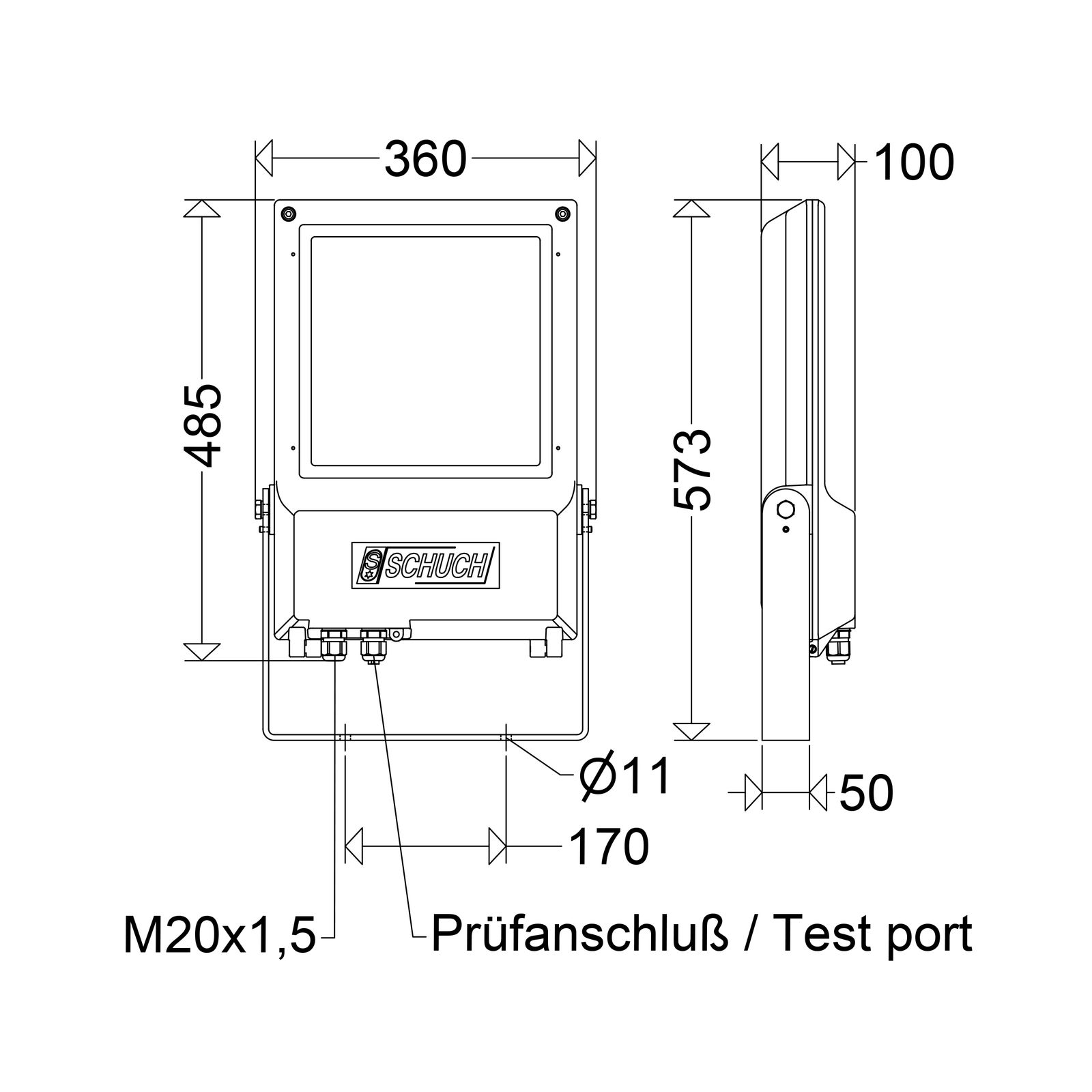 Ex-Anbauleuchte 140W Alu FOCO LED 2 22 IP66 LED austauschbar 21940lm