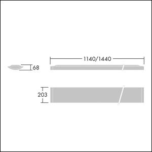 LED-Wannenleuchte IQ Wave 22W 4000K ws 2600lm Konv IP40 1140x210x70mm