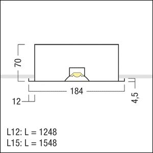 LED-Deckeneinbauleuchte MIREL 31,3W ws 4000K 4460lm Dimmung DALI IP20