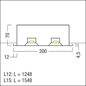LED-Deckeneinbauleuchte MIREL 47,2W ws 4000K 7230lm Dimmung DALI IP20