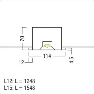 LED-Deckeneinbauleuchte MIREL 24W 3000K 3320lm ws Konv Dimmung DALI IP20