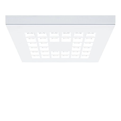 LED-Deckenanbauleuchte MIRL 17,5W 3000K 2700lm ws Konv IP40 600x600x52mm