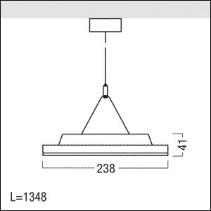 LED-Pendelleuchte 37,7W MIREL 4000K 1LED 5870lm ws LED nicht austauschbar asym