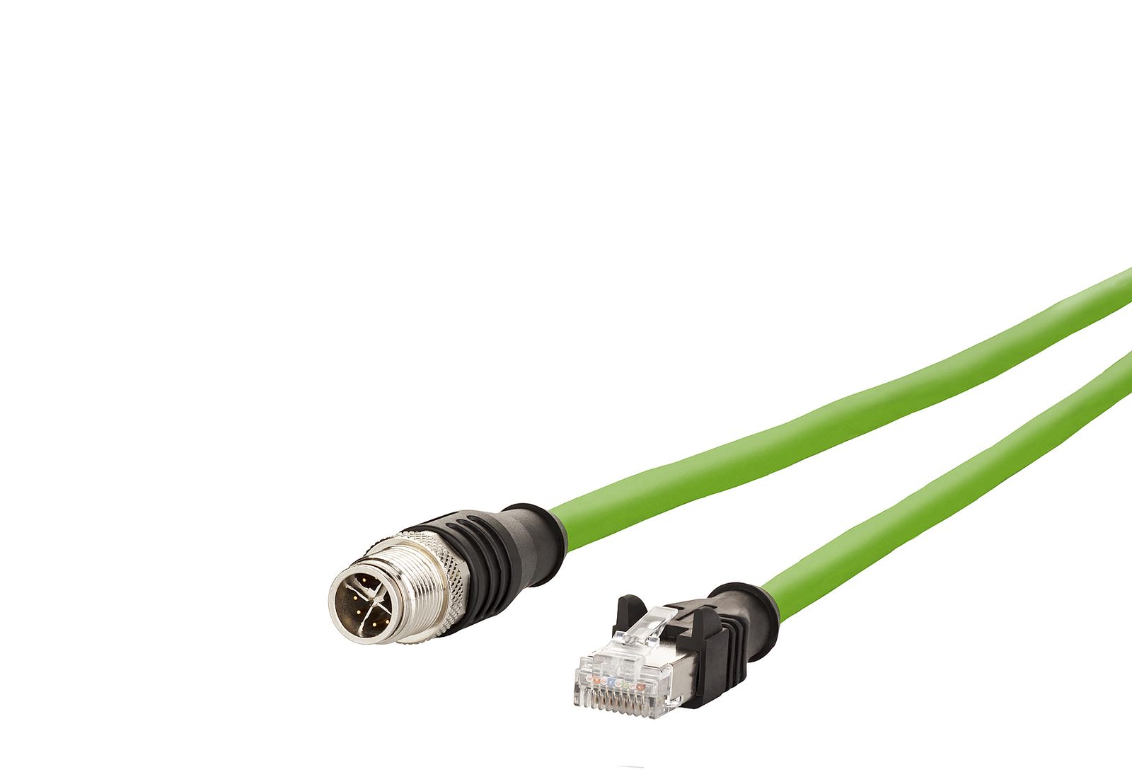Patchkabel Cat6 S/FTP IP20 15m gn M12 RJ45 1:1 26qmm