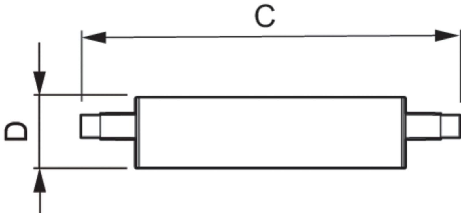 LED-Röhrenlampe R7s CorePro 14W 4000K ws 2000lm kl dimmbar 300° AC Ø29x118mm