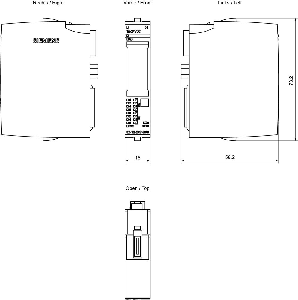 Digital I/O-Modul DC 19,2-28,8V 16Eing
