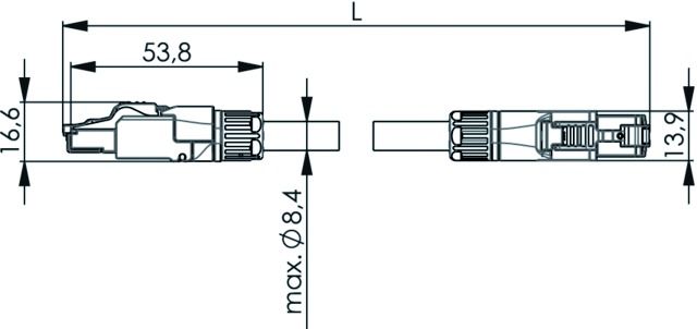 Patchkabel Cat6A S/FTP IP20 10m bl RJ45 1:1 24qmm