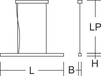 LED-Pendelleuchte 33W LESS IS MORE 27 sw 4000K 1LED LED nicht austauschbar 2800lm
