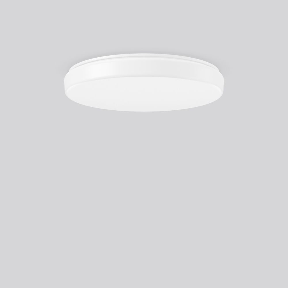 LED-Kunststoffleuchte FLAT POLYMERO ws KREIS 24W 3000K 2850lm IP40 Ø460x70mm