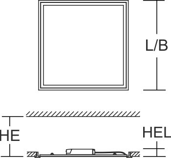 LED-Deckeneinbauleuchte SideliteECO 32W 2700-6500K 2900lm ws Konv IP40