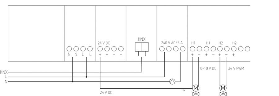 Heizungsaktor KNX REG 6Ausg 0-24V
