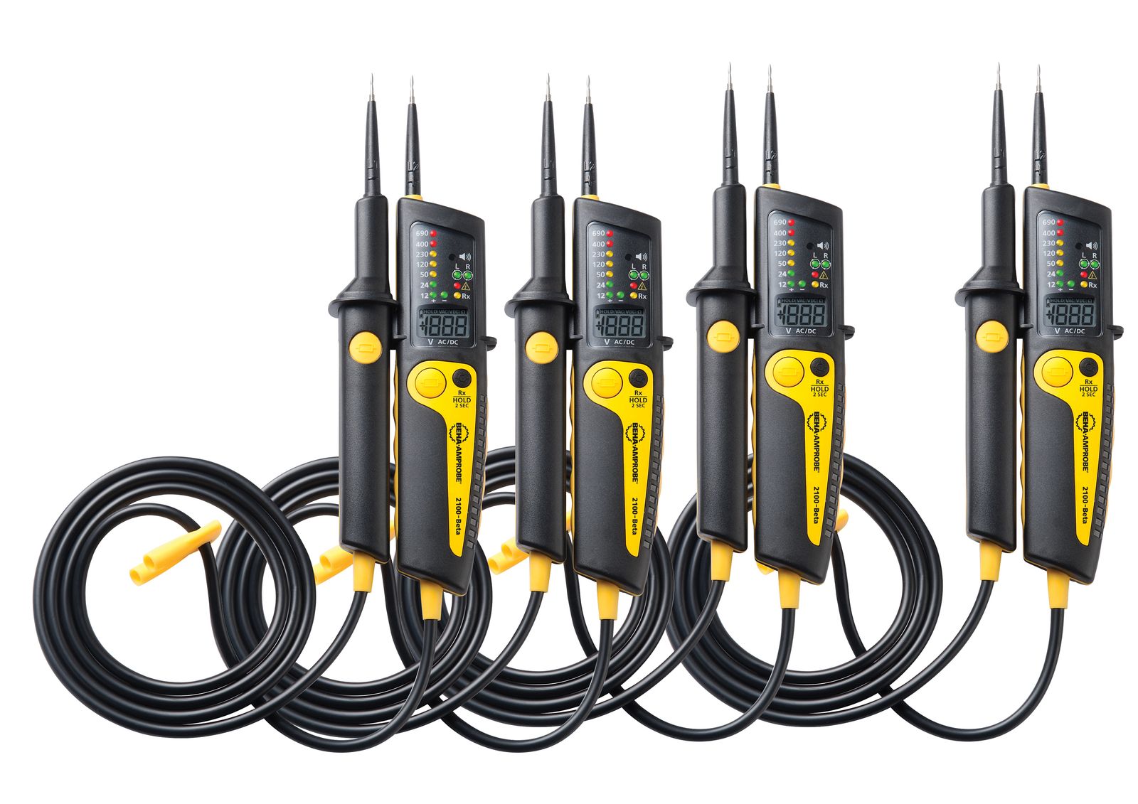 Spannungsprüfer 2p CAT.IV 12-690V Batt LED/LCD Drehfeldrichtungsanzeige