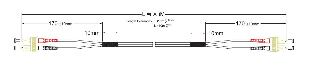 LWL-Patchkabel SC-D 50/125 OM3 2m tk MM50/125
