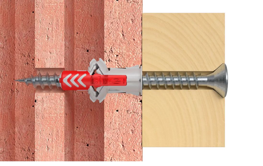 Universaldübel Ø6x30mm Kst m.Schraube Nylon 45mm Ø4mm f.Gasbeton f.SKT-Schr