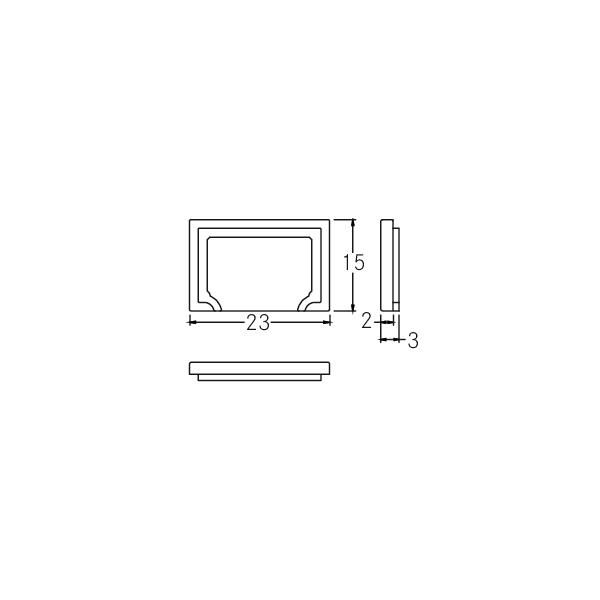 Endkappe ws Kst L15mm B23mm H3mm