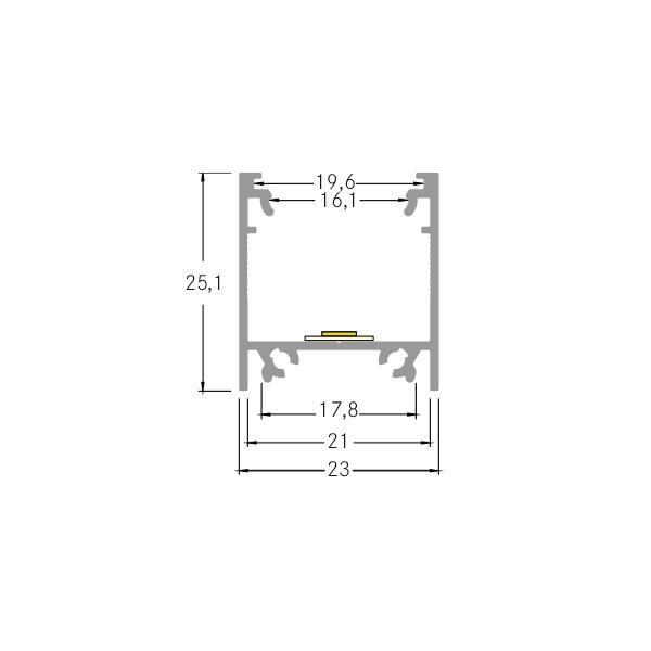 Profil n.Konf alu IP00 100x23x25,1mm nur Konfektionierung Ersatzteil Zubehör