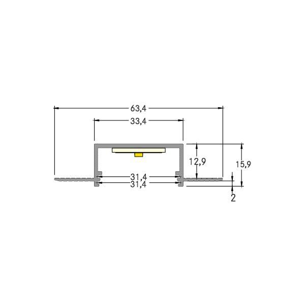 Profil n.Konf ws IP00 100x63,4x15,9mm nur Konfektionierung Ersatzteil Zubehör