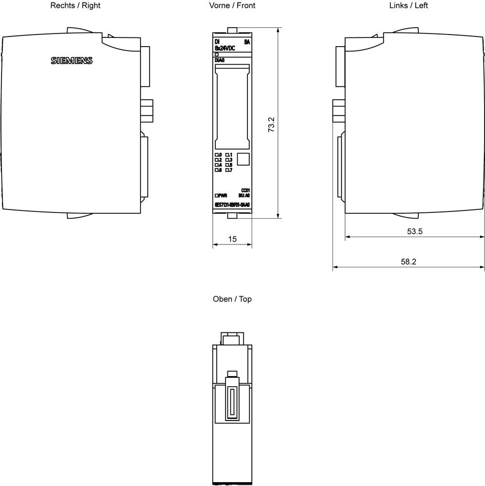 Digital I/O-Modul DC 19,2-28,8V 8Eing