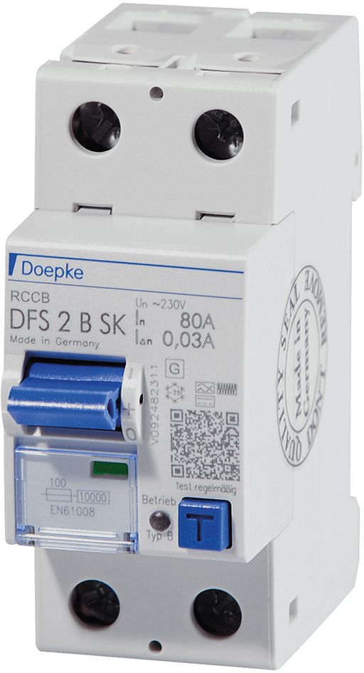 FI-Schutzschalter B 2p 230V 40A 0,03A 2TE REG 10kA 3kA/stoß