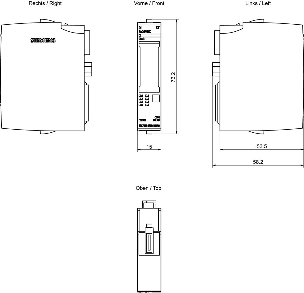 Digital I/O-Modul DC 19,2-28,8V 8Eing