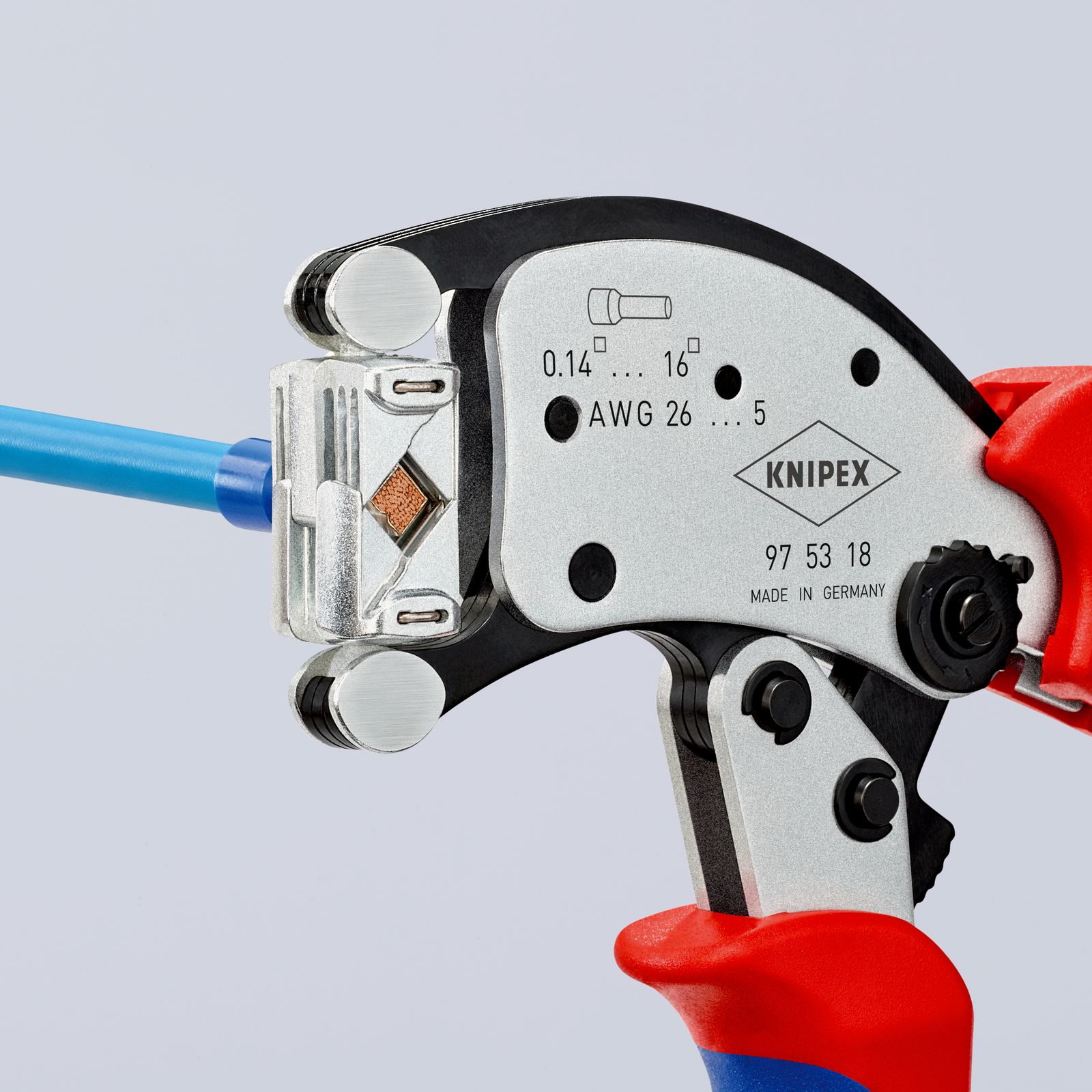 Crimpzange mech 200mm Aderendh AWG26-5 0,14-16qmm