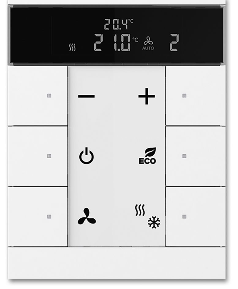 Raumtemperaturregler UP KNX std-ws glz Bedienelement m.Display
