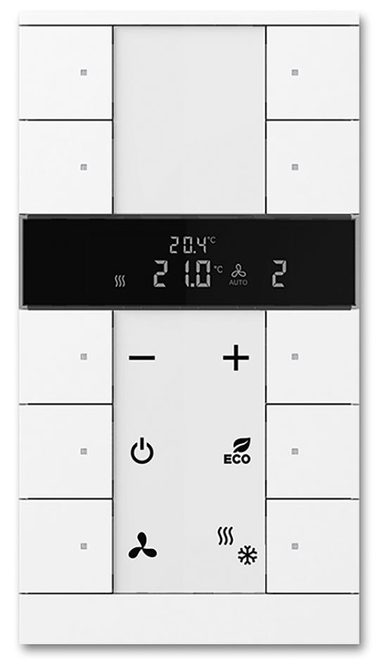 Raumtemperaturregler UP KNX std-ws glz Bedienelement m.Display