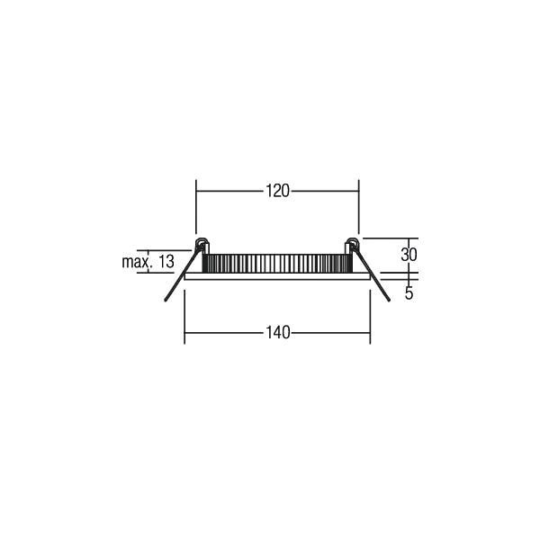 LED-Panel 0x0mm 10W 3000K 700lm ws Konv IP20 Ø140x5mm