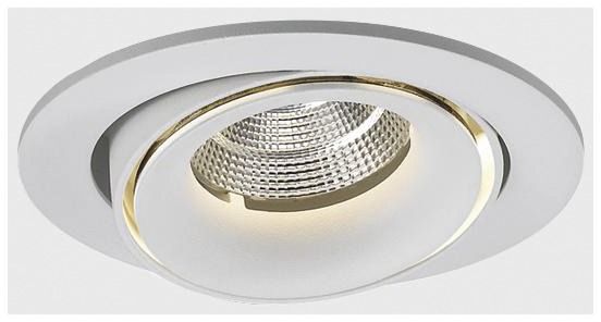 LED-Einbaustrahler 9,3W CIRCLE 3000K Alu 700lm ws mt 1LED IP20 RF:hochglänzend