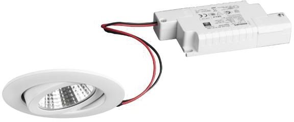 LED-Einbaustrahler 6W 3000K 630lm Konv ws glz 1LED Alu IP20 RF:hochglänzend
