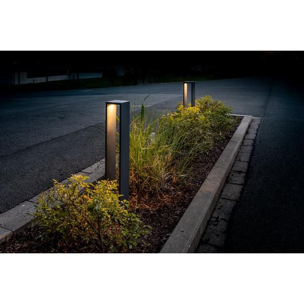 LED-Pollerleuchte 9W IP54 3000K 700lm graphit 1LED Alu Gl_tr