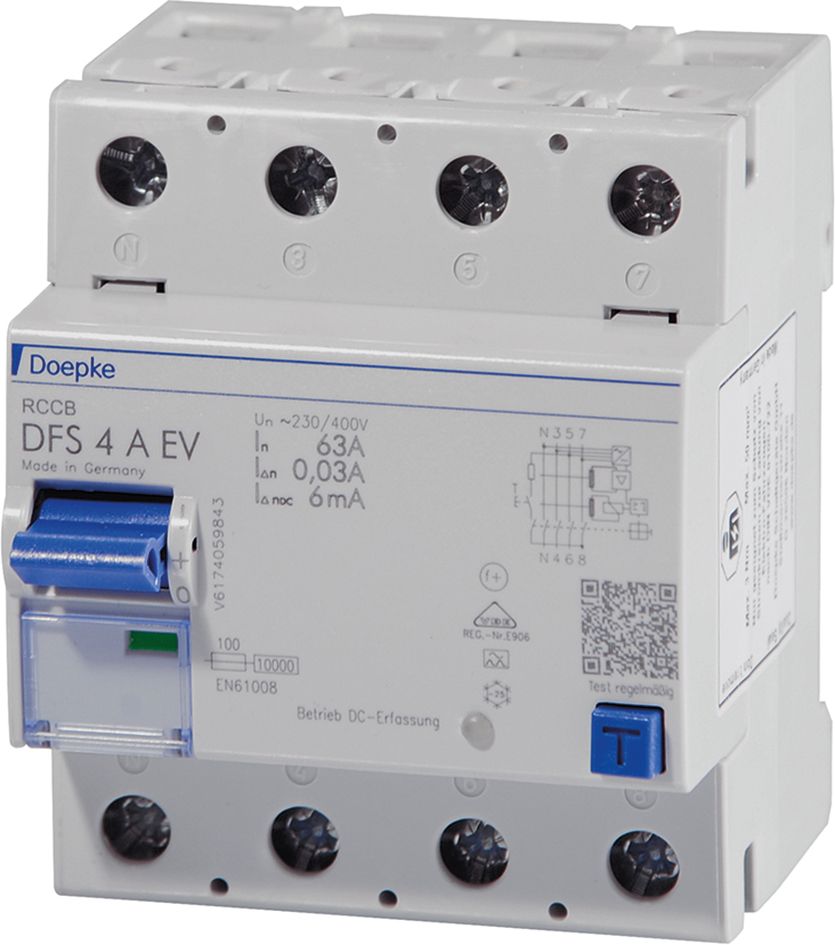 FI-Schutzschalter A 4p 400V 80A 0,03A 4TE REG 10kA 3kA/stoß