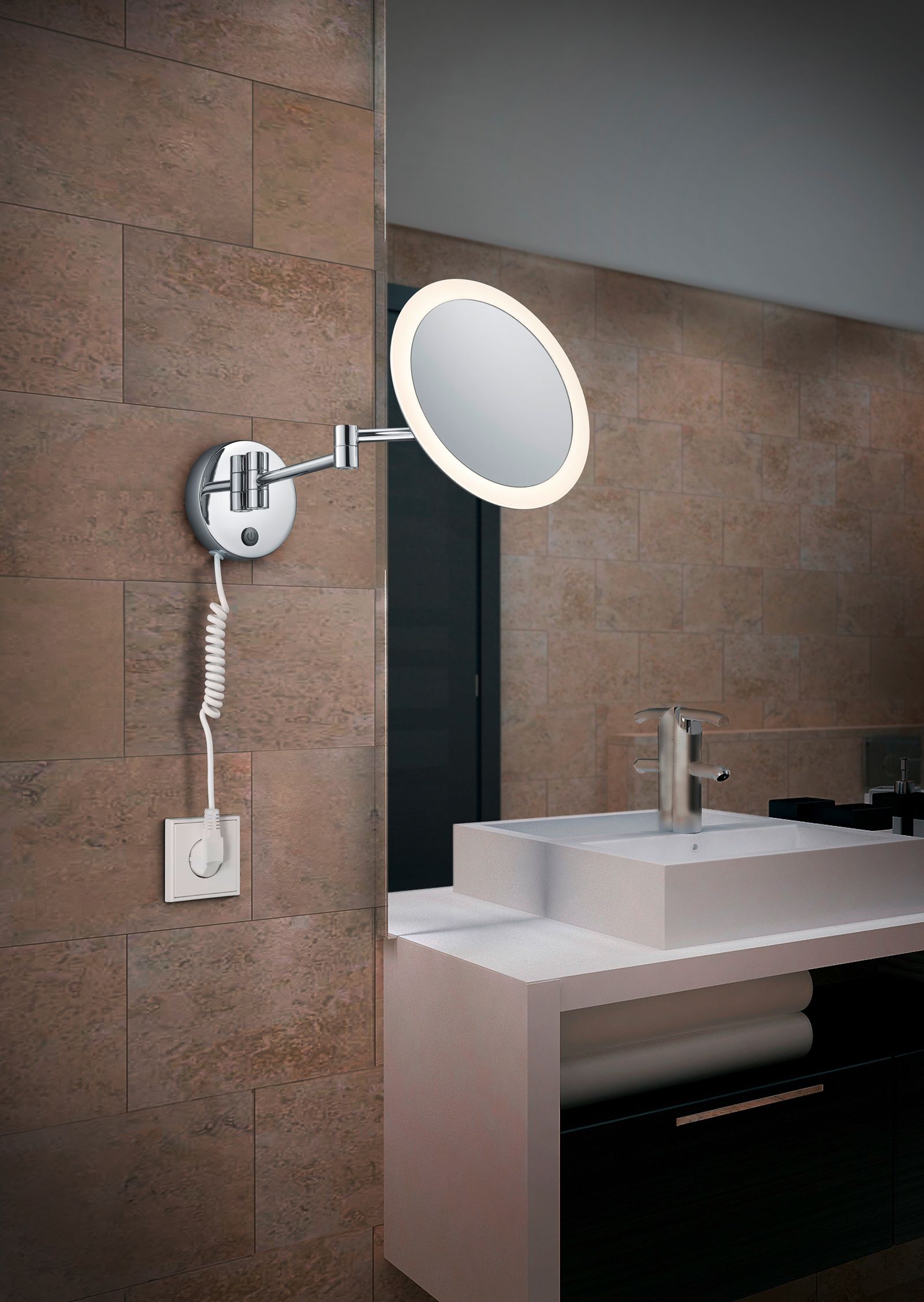 LED-Spiegelleuchte VIEW 3W 3000K 280lm chr Konv IP44