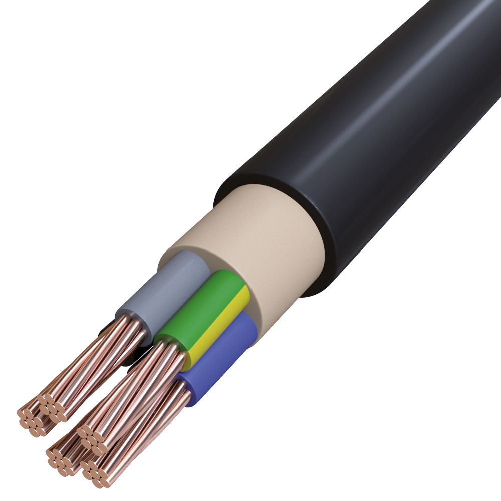 Starkstromkabel hfr B2ca N2XH-J 5x35qmm RM TRS Halogenfrei nach EN IEC 60754-3