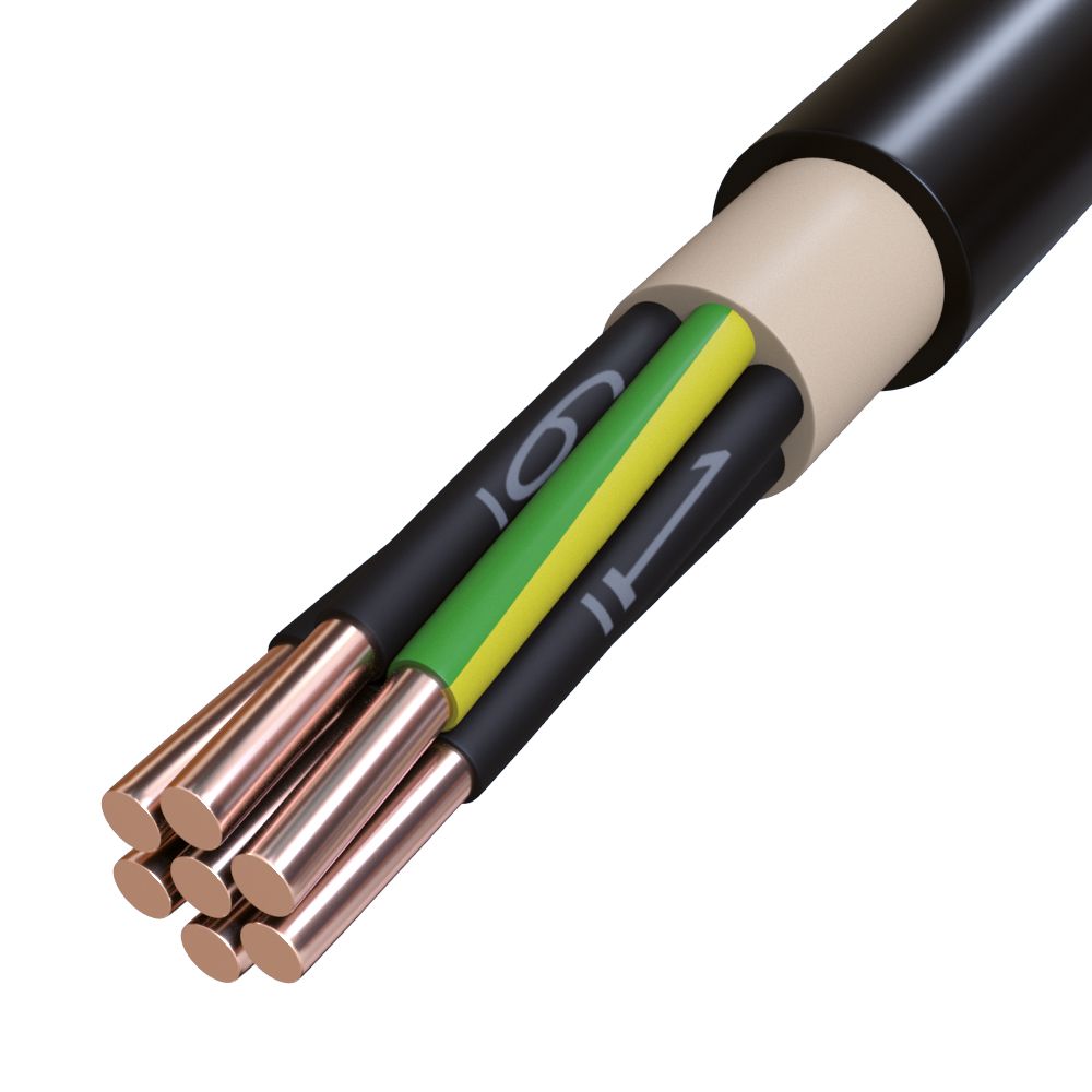 Starkstromkabel hfr B2ca N2XH-J 7x4qmm RE TRS Halogenfrei nach EN IEC 60754-3