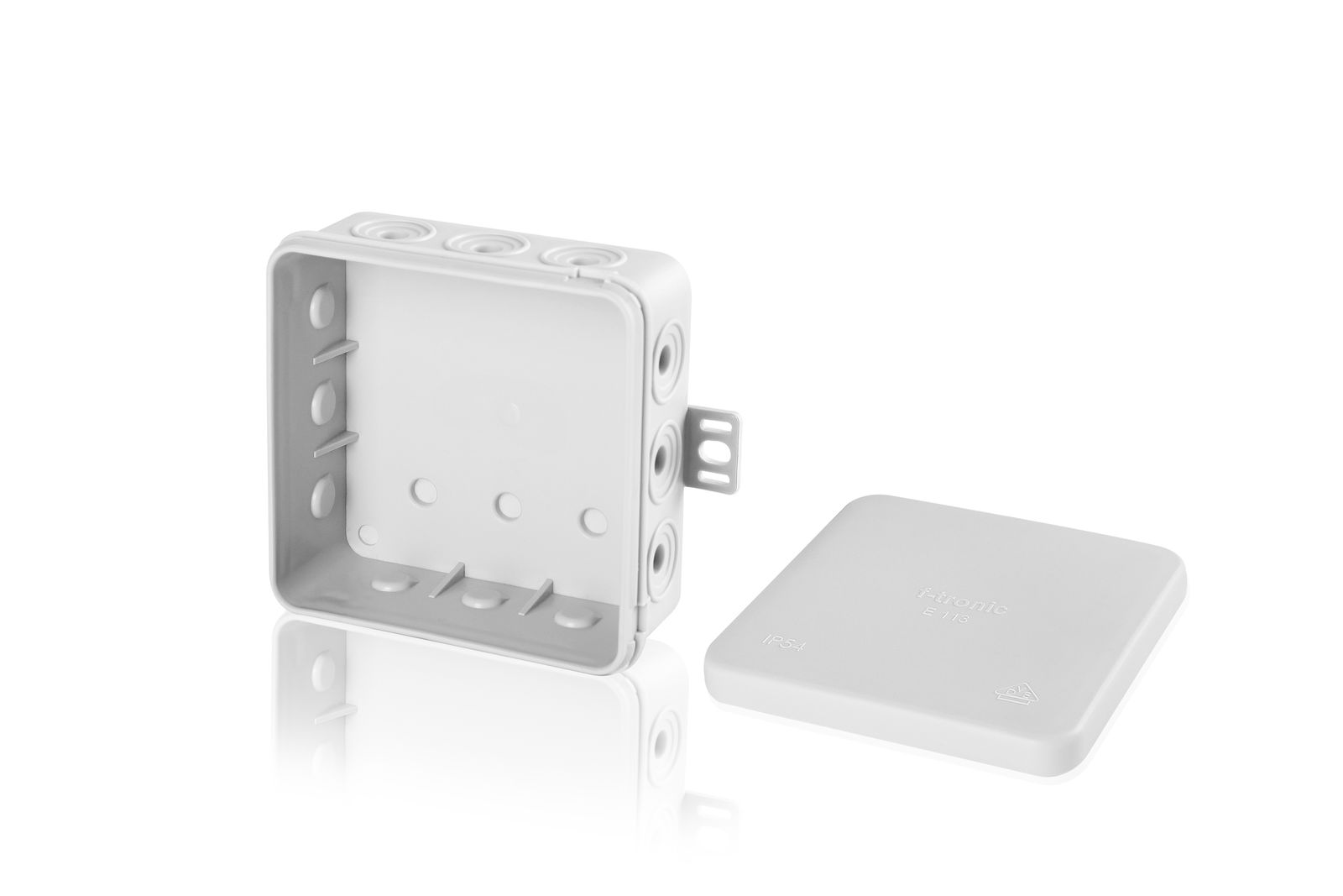 Abzweigdose IP54 2,5qmm 85x85x40mm gr Kst Wand/Decke hfr