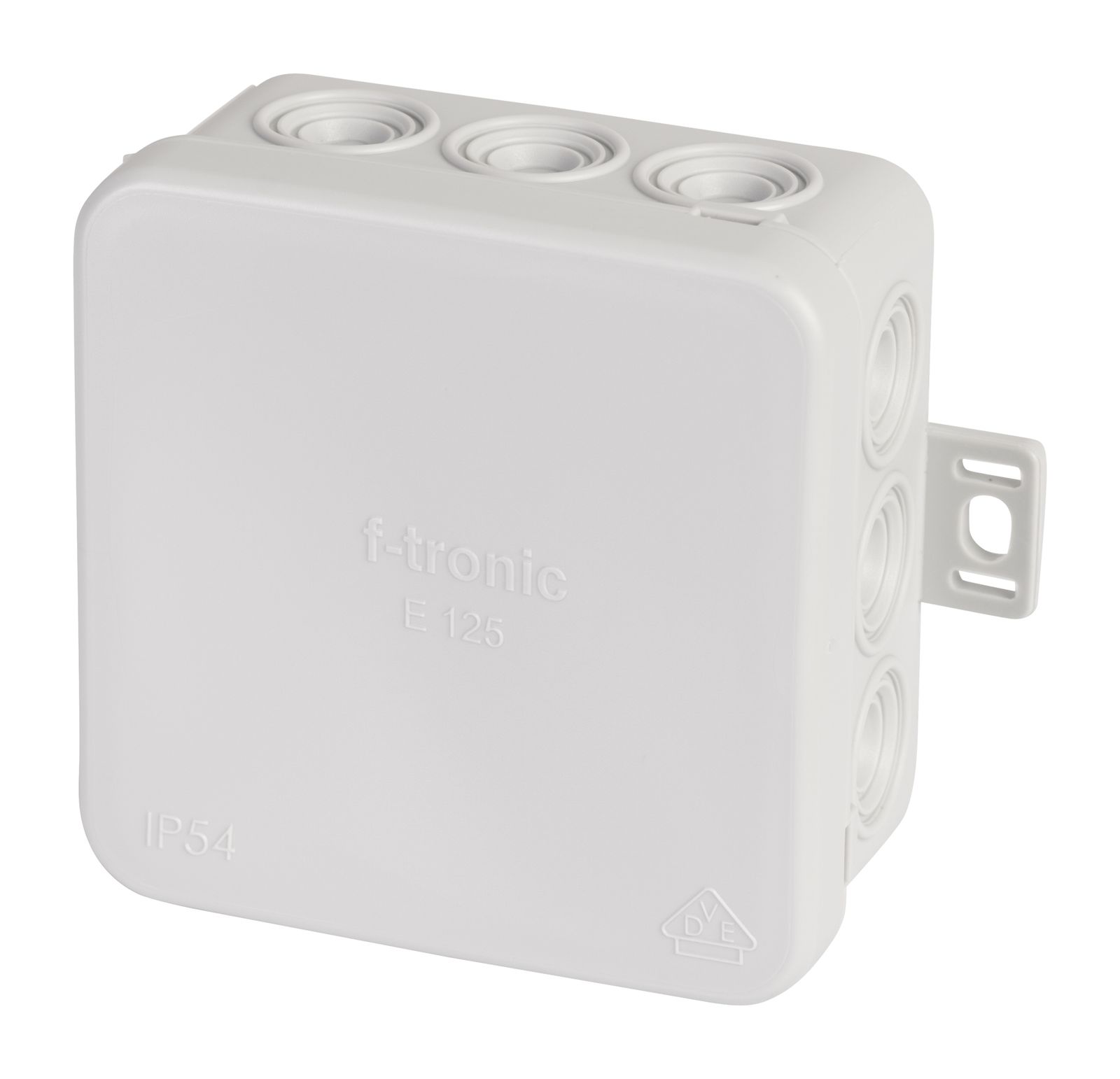 Abzweigdose IP54 2,5qmm 75x75x40mm gr Kst Wand/Decke hfr