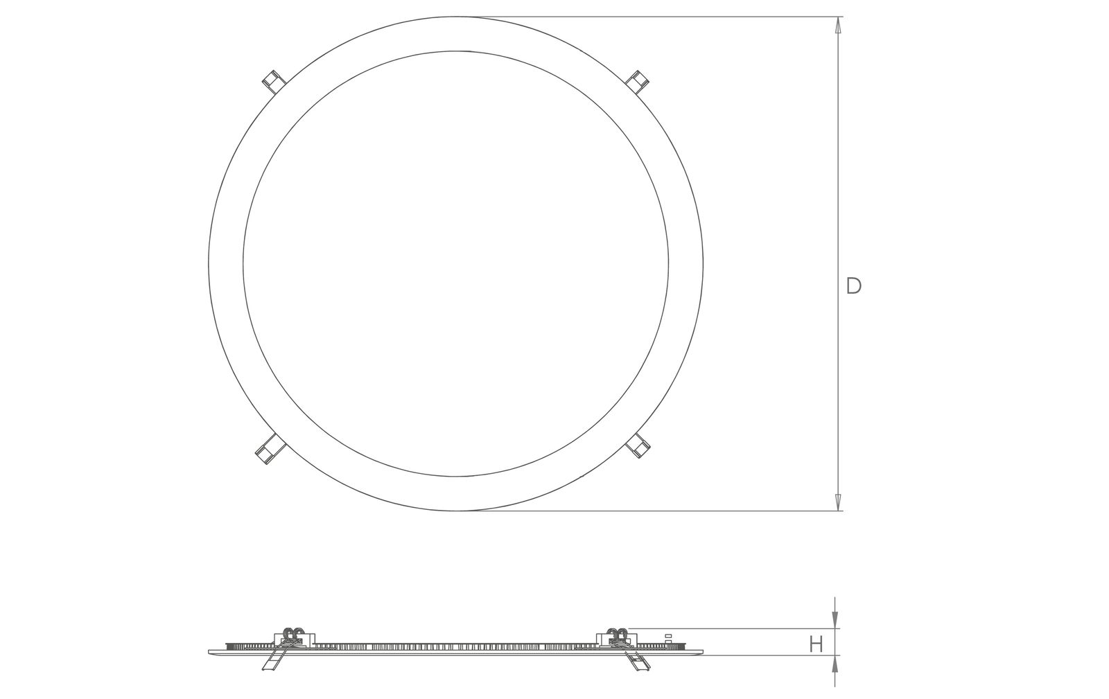 LED-Panel Ø190mm SENSE 6W 2700K 620lm ws Konv Dimmung Phasenabschnitt IP40